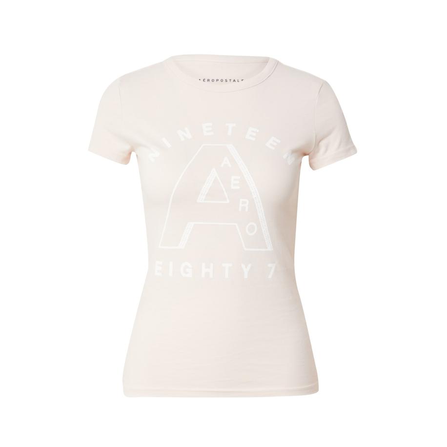 Aeropostale AÉROPOSTALE Shirt NINETEEN EIGHTY 7 crème / sand -