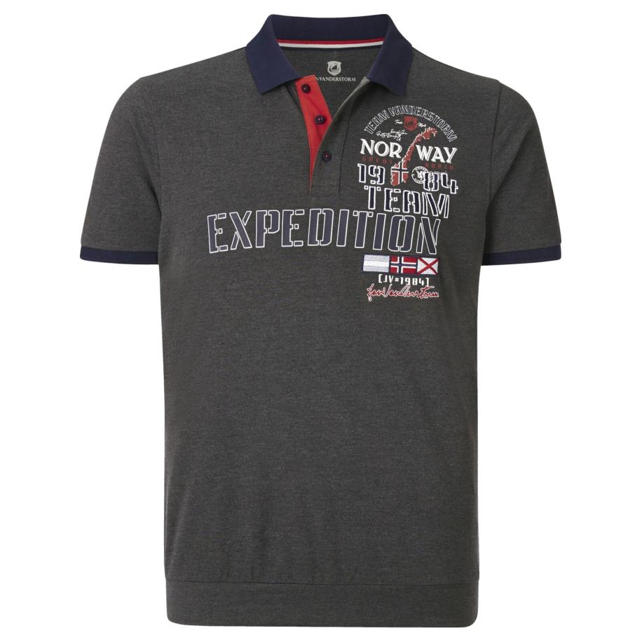 jan vanderstorm Jan Vanderstorm Shirt Erling donkergrijs -