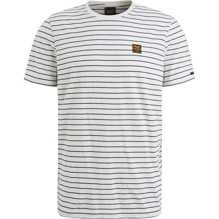 PME Legend Jersey T-Shirt Streep Wit Wit