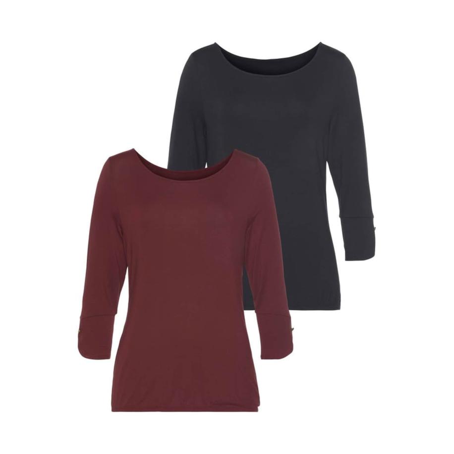 VIVANCE VIVANCE Shirt navy / wijnrood -