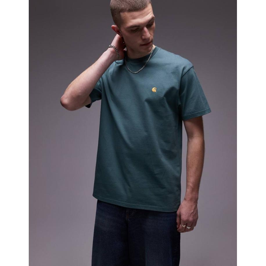 Carhartt WIP - Chase - T-shirt in groen Groen