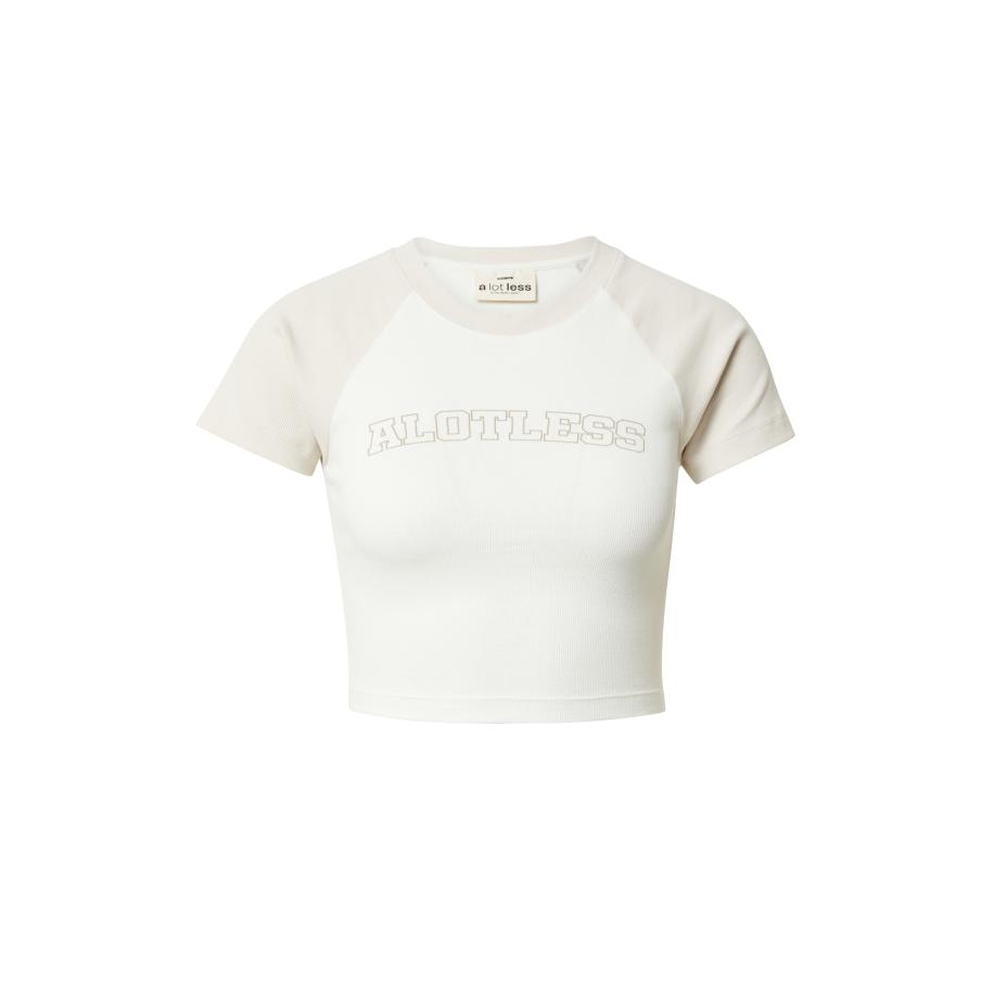 A LOT LESS Shirt Smilla beige / natuurwit Wit