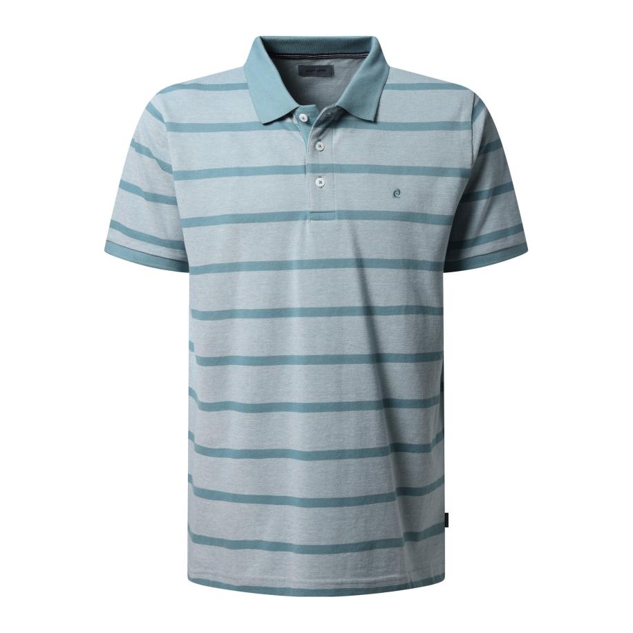 Pierre Cardin PIERRE CARDIN Shirt turquoise / lichtgrijs -