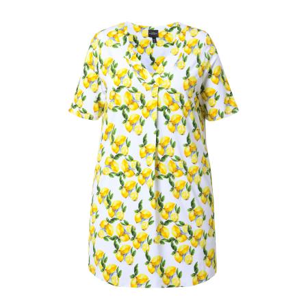 Ulla Popken Ulla Popken Shirt citroengeel / limoen / natuurwit