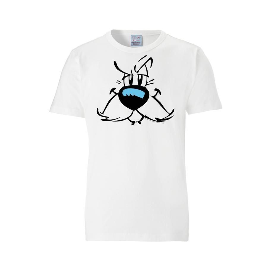 LOGOSHIRT Shirt Idefix – Faces azuur / zwart / wit Wit