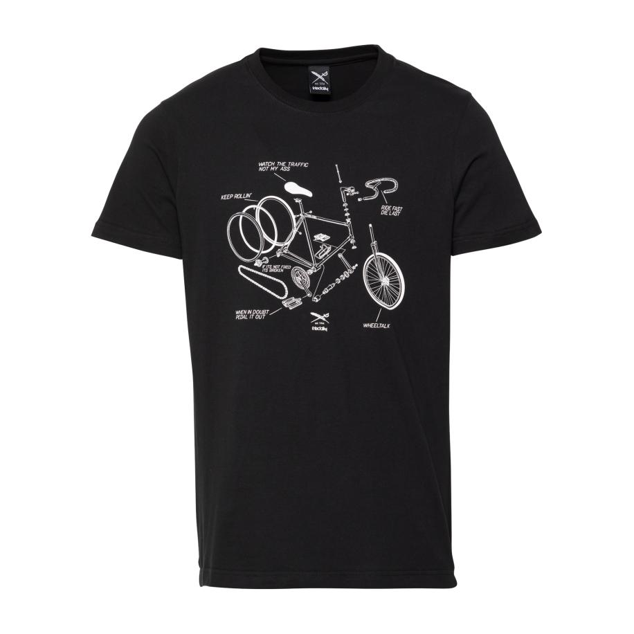 Iriedaily Iriedaily Shirt Bikeplosion zwart / wit -