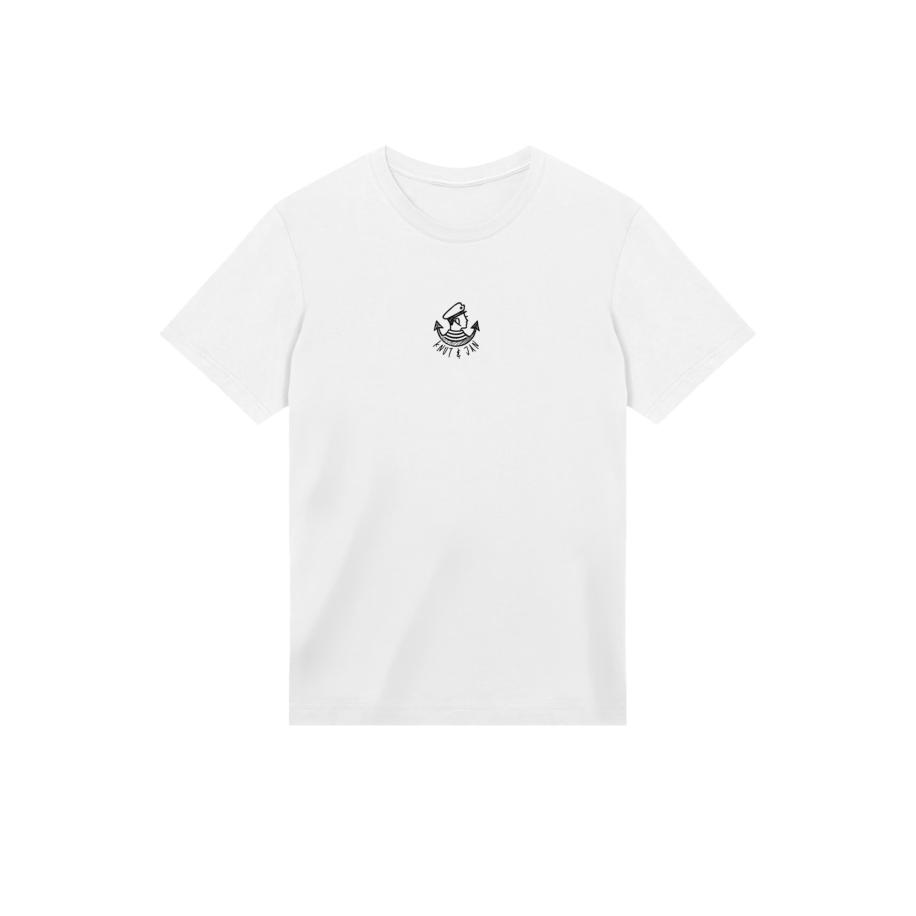 F4NT4STIC F4NT4STIC Shirt Knut und Jan Scribble zwart / wit -