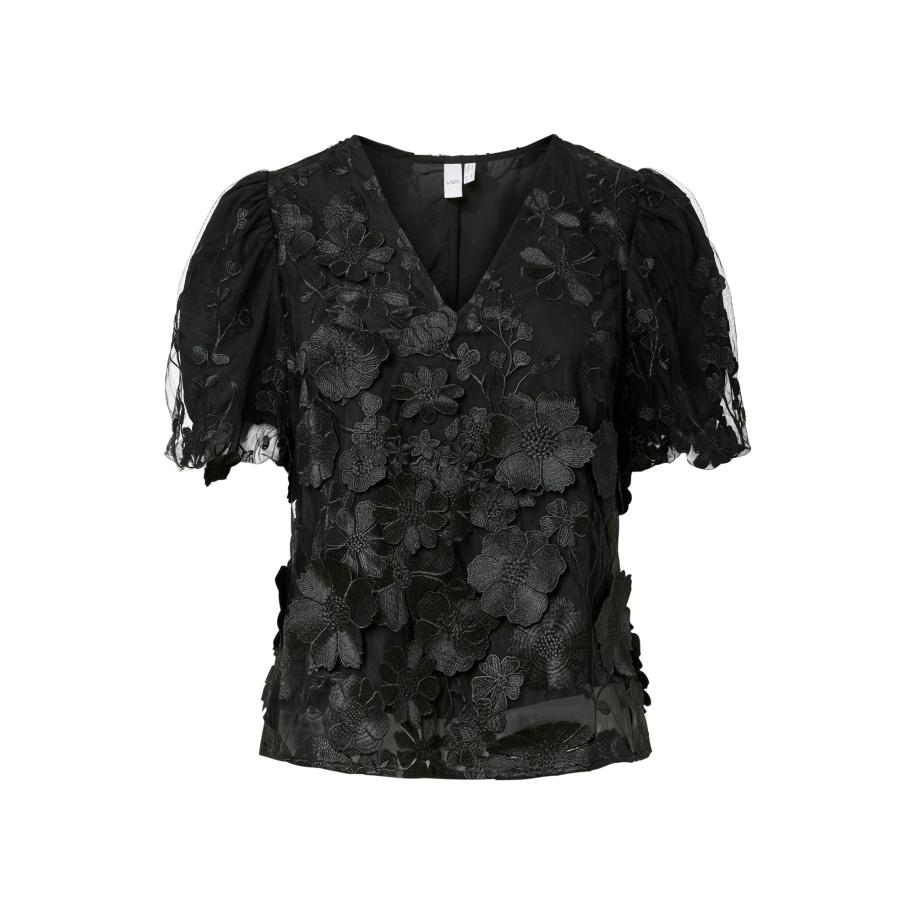 YAS YAS Shirt YASFLOWERING zwart -
