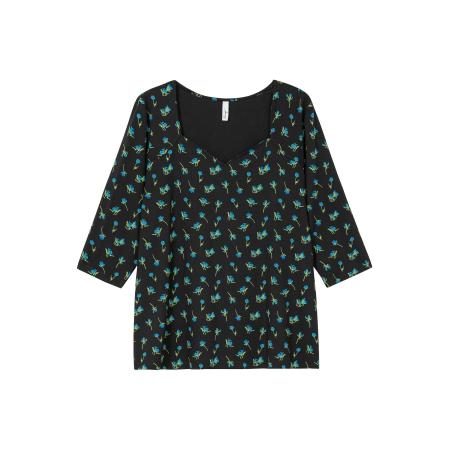 SHEEGO Shirt donkerblauw / lichtgroen / zwart