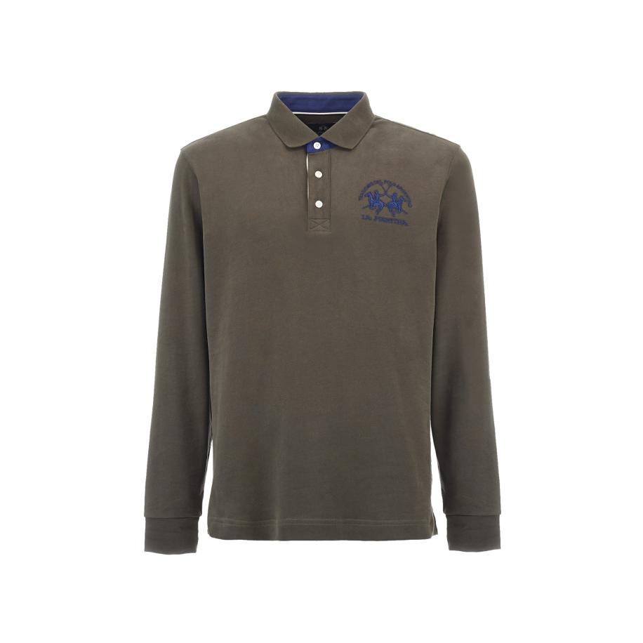 La Martina La Martina Shirt donkerblauw / bruin -