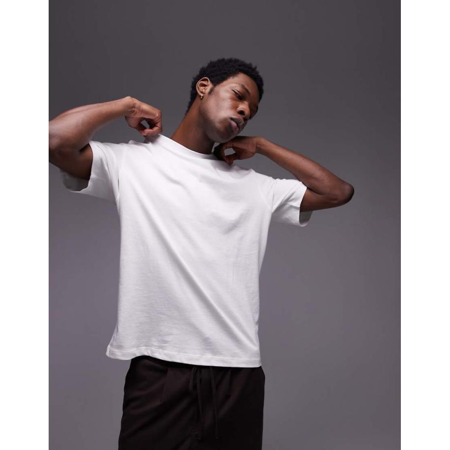 Mango - Regular T-shirt van premium katoen in wit-Neutraal Multicolor