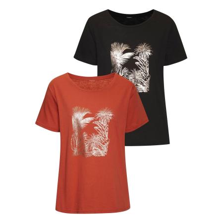 VIVANCE VIVANCE Shirt taupe / abrikoos / zilver