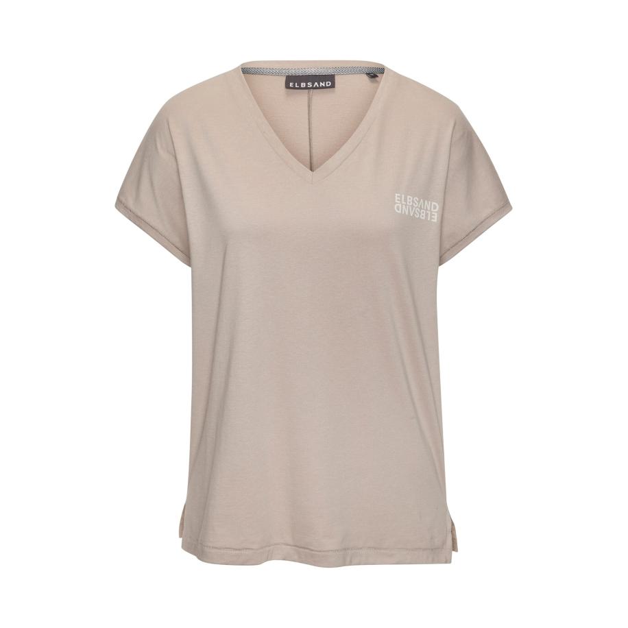 Elbsand Elbsand Shirt taupe / wit -