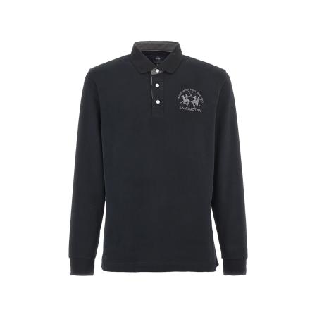 La Martina La Martina Shirt lichtgrijs / zwart