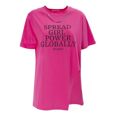 Influencer Influencer Shirt pink / zwart