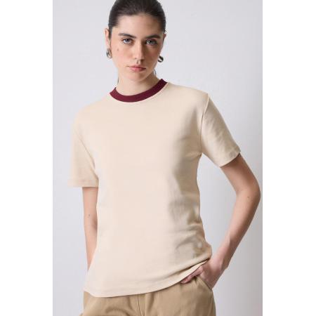 Touche Prive Touche Prive Shirt beige / bourgogne