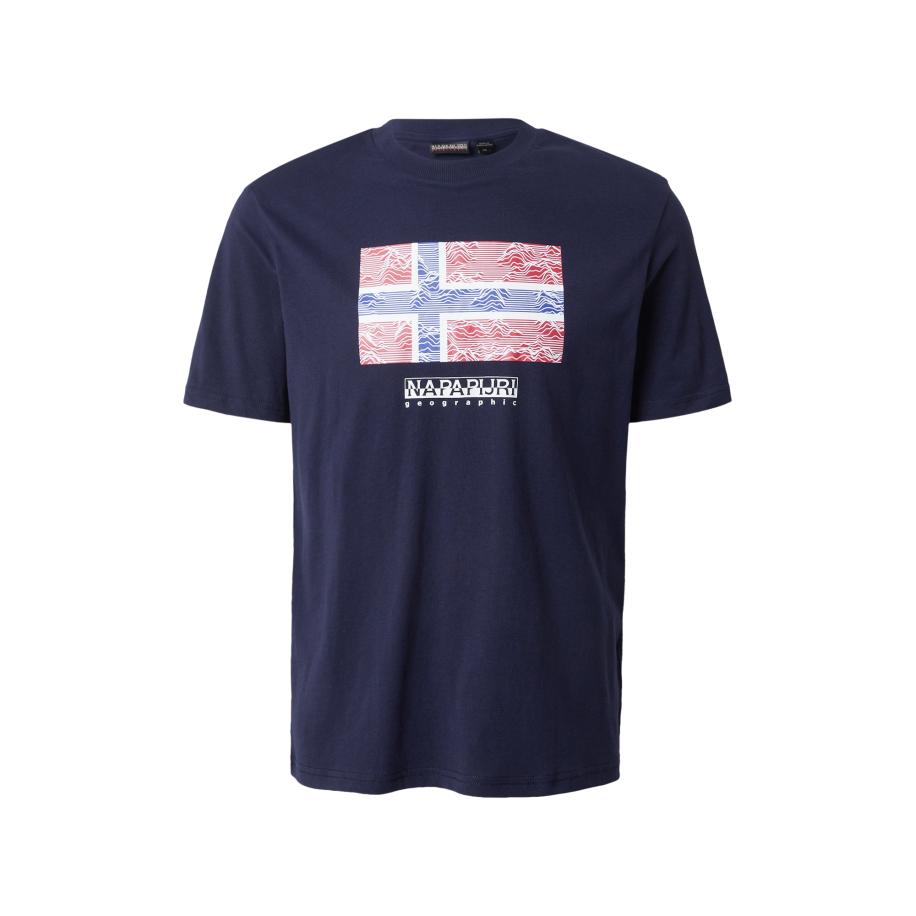 Napapijri NAPAPIJRI Shirt S-DRAPEAU blauw / rood / zwart / wit -