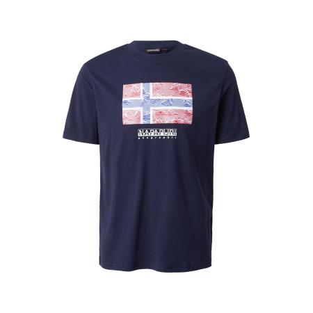 Napapijri NAPAPIJRI Shirt S-DRAPEAU blauw / rood / zwart / wit