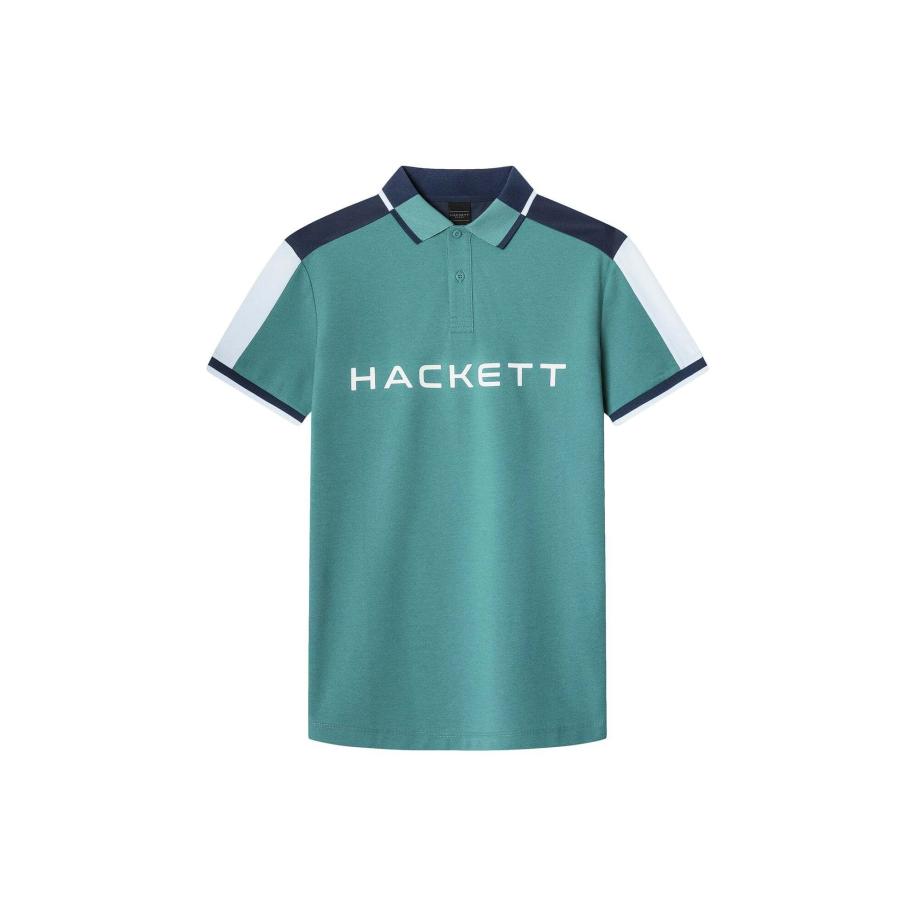 Hackett London Hackett London Shirt marine / mintgroen / offwhite -