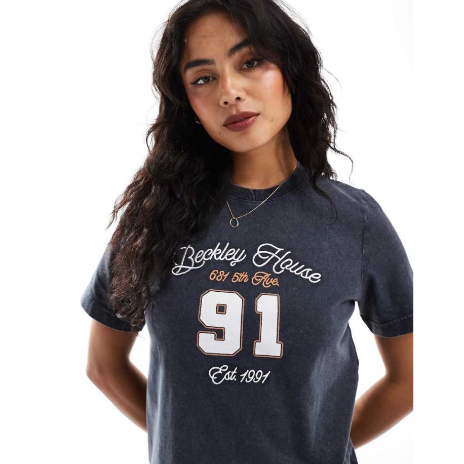 Cotton On T-shirt met print in marineblauw Blauw