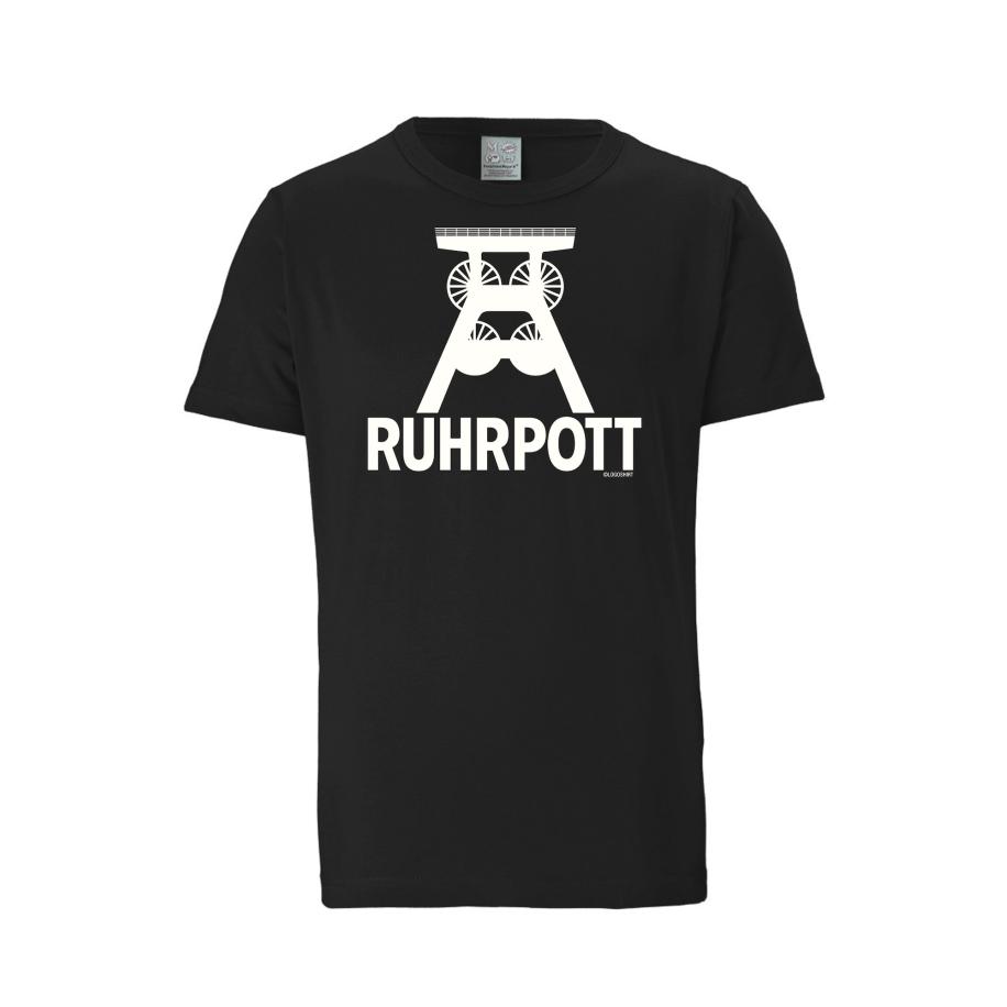 LOGOSHIRT Shirt Ruhrpott zwart / wit Zwart