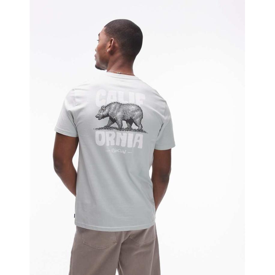 Rip Curl - Desti Animal - T-shirt in wit-Groen Groen