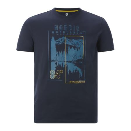 jan vanderstorm Jan Vanderstorm Shirt Magnusvik navy / lichtblauw / geel
