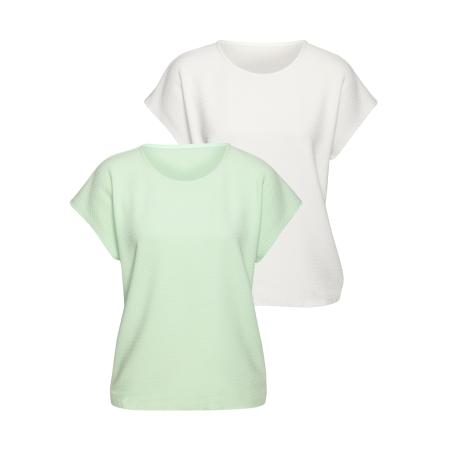 VIVANCE VIVANCE Shirt pastelgroen / offwhite
