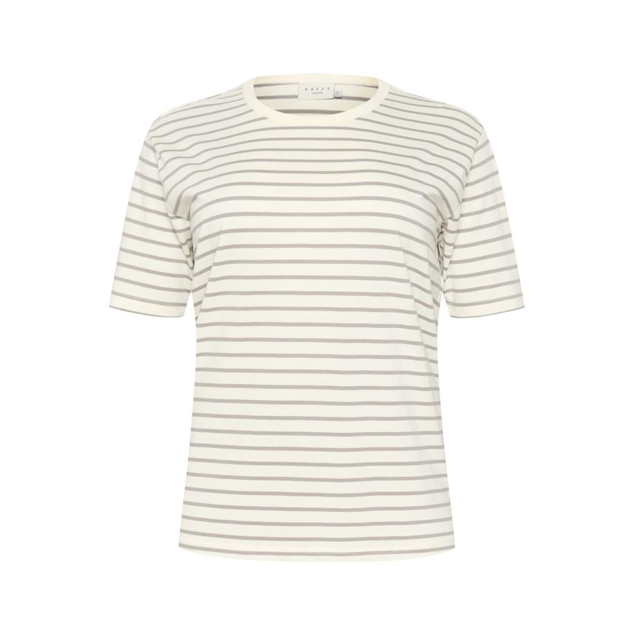 KAFFE CURVE Shirt Winni grijs / wit Wit