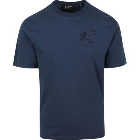 Scotch And Soda T-Shirt Navy Print