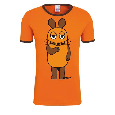 Logoshirt LOGOSHIRT Shirt Die Sendung mit der Maus - Die Maus bruin / oranje / zwart