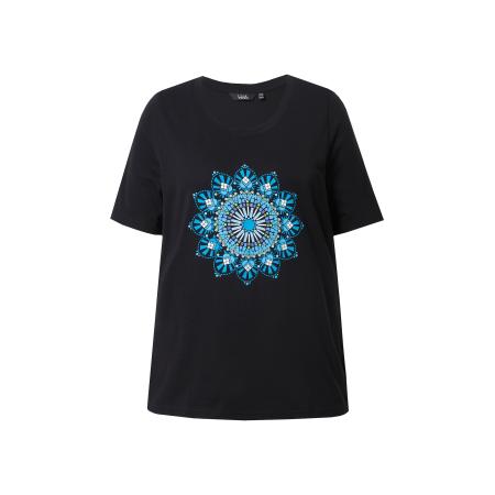 Ulla Popken Ulla Popken Shirt blauw / aqua / zwart / wit