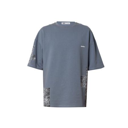 VAMOS CLO VAMOS CLO Shirt basaltgrijs / zwart / wit