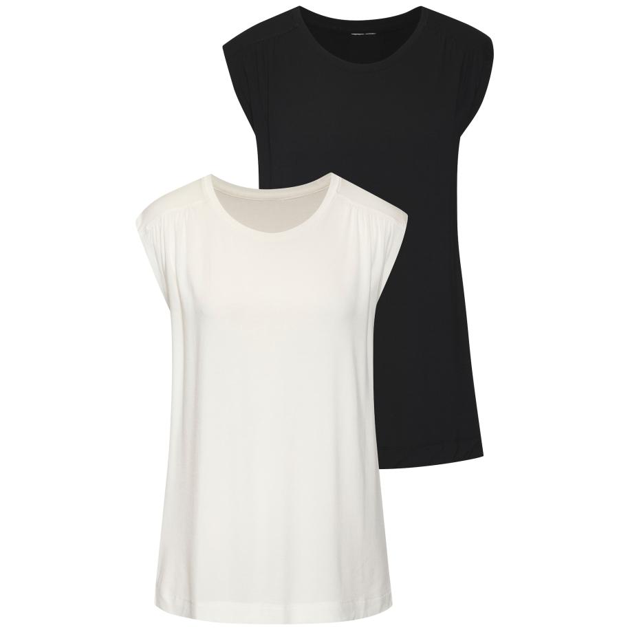 Lascana LASCANA Shirt zwart / offwhite -