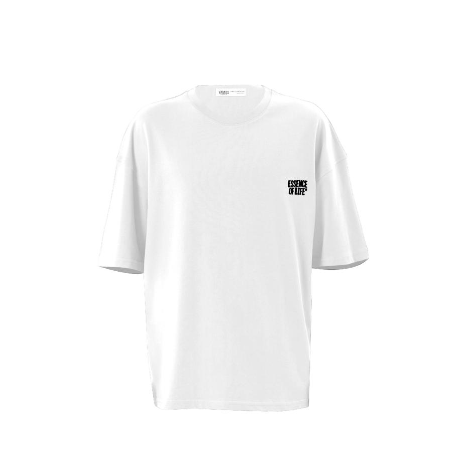 VAMOS CLO Shirt blauw / offwhite Wit