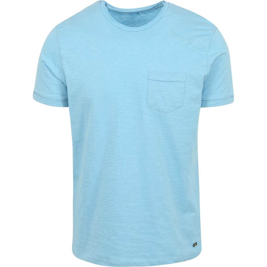 No Excess T-Shirt Slubs Lichtblauw Blauw
