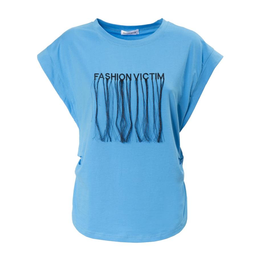 Influencer Influencer Shirt blauw / zwart -