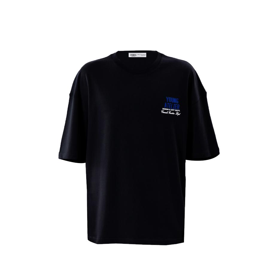 VAMOS CLO Shirt blauw / zwart / wit Zwart