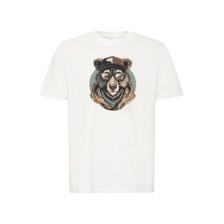 BLEND Shirt BHKIAM ecru / riet / zwart / wit