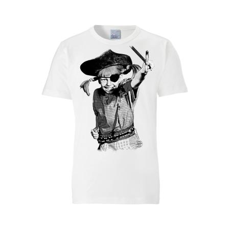 LOGOSHIRT Shirt Langstrumpf – Pirat antraciet / zwart / wit