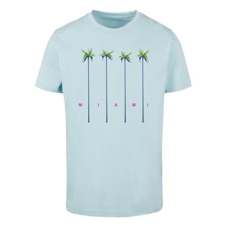 mister tee MT Men Shirt Miami navy / lichtblauw / grasgroen / fuchsia