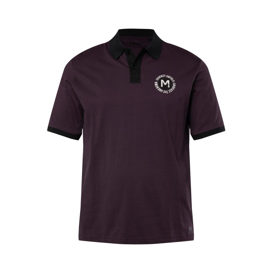 men plus Men Plus Shirt aubergine / zwart / wit -