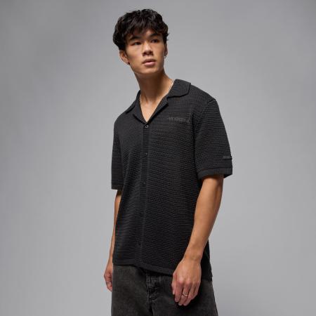 Air Jordan knit herentop met korte mouwen - Zwart