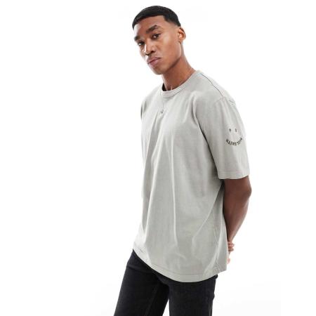 PS Paul Smith - T-shirt met vrolijke logoprint in kaki-Groen