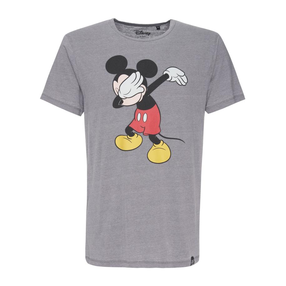 Recovered Recovered Shirt Disney Mickey Mouse Dabbing grijs -