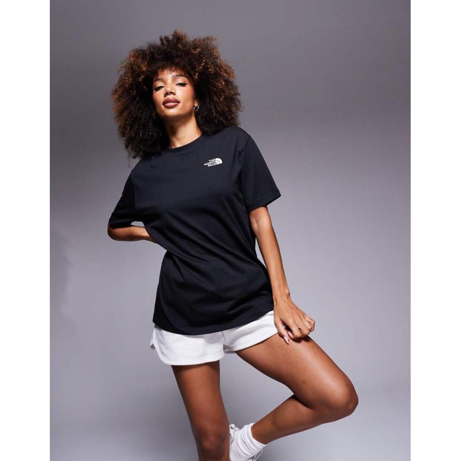 The North Face Simple Dome Oversized T-shirt met logo in zwart Zwart