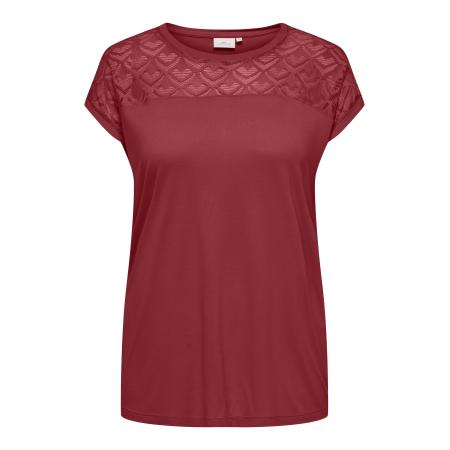 Only Carmakoma ONLY Carmakoma Shirt CARFlake donkerrood