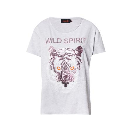 miss goodlife miss goodlife Shirt Wild Spirit grijs gemêleerd / pruim / oranje / wit