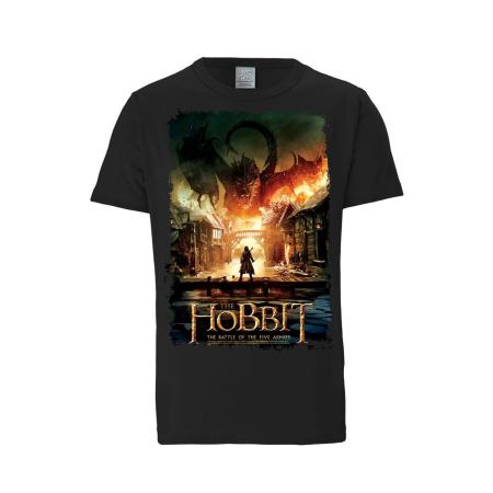 LOGOSHIRT Shirt Hobbit - Battle Of The Five Armies donkergroen / oranje / zwart