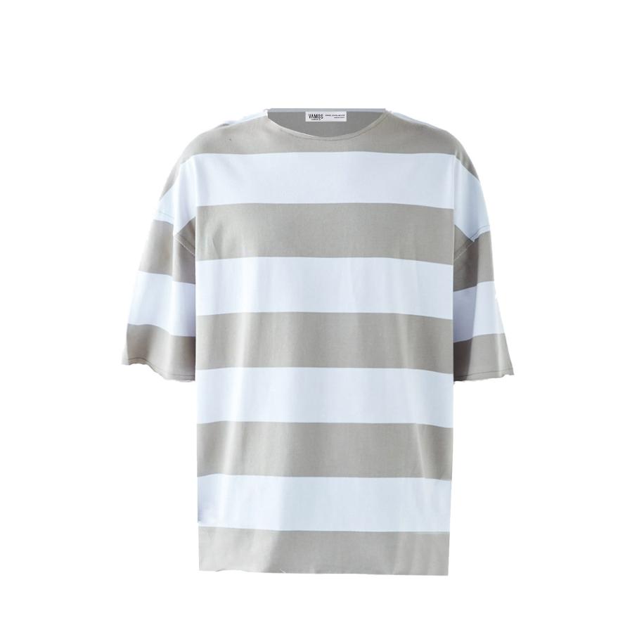 VAMOS CLO Shirt kaki / wit Groen